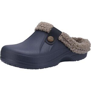 Women GREY Clogs Waterproof Winter Fuzzy Slippers Classic Fur Lined